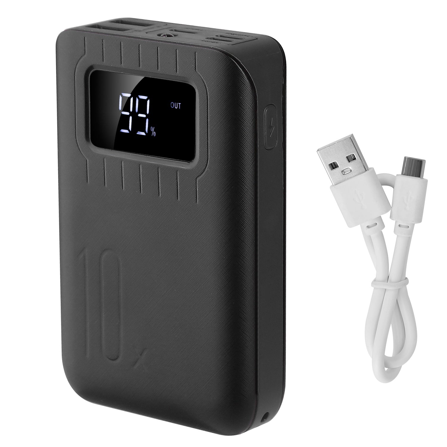 10,000mAh Dual USB Power Bank with LCD Display