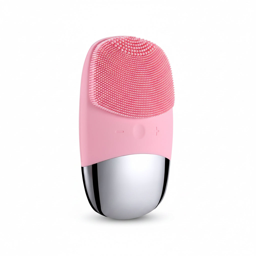 Sonic Silicone Facial Cleansing Brush – Mini Electric Face Cleanser & Skin Massager
