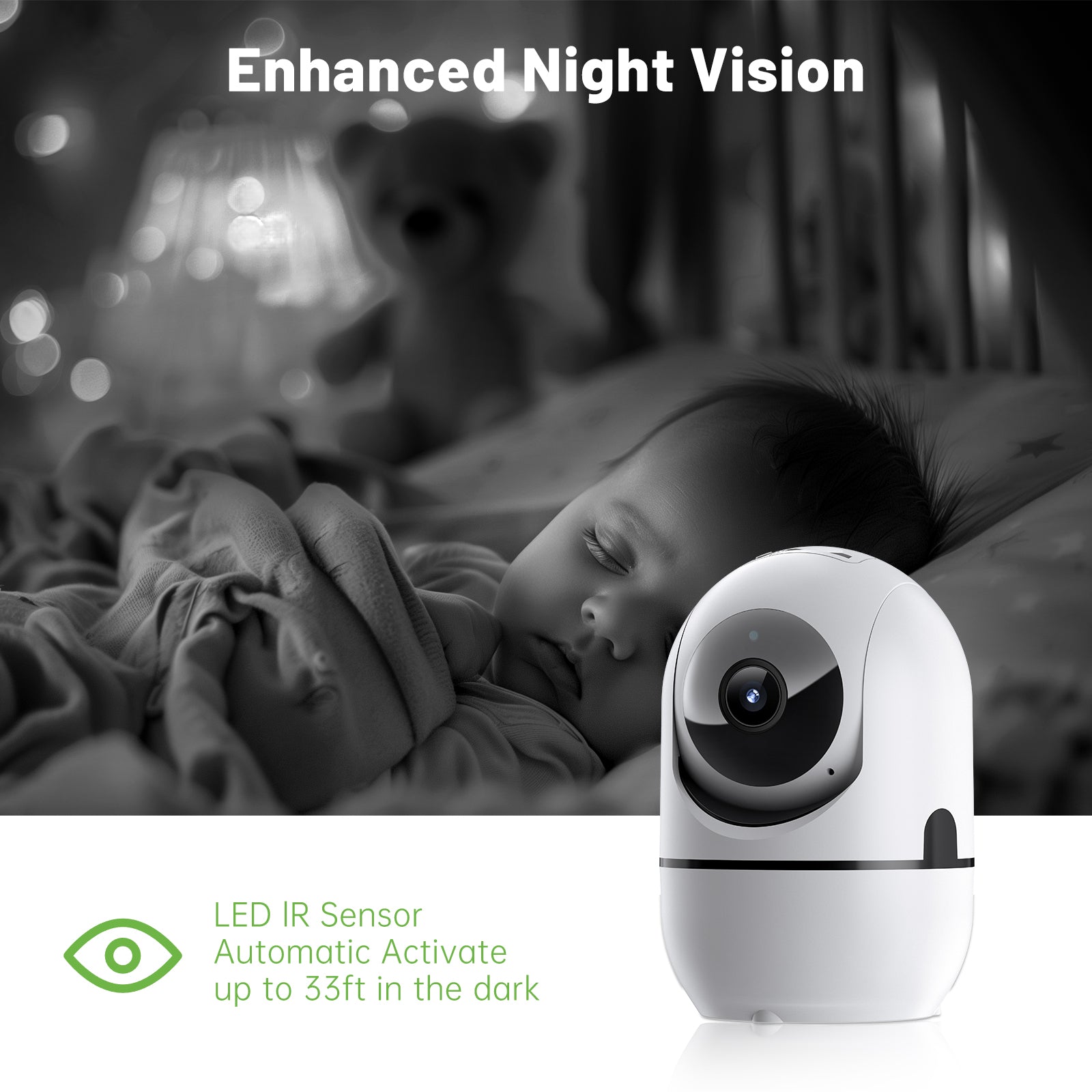 2K Smart PTZ WiFi Security Camera – 2-Way Video Call, AI Tracking & Night Vision