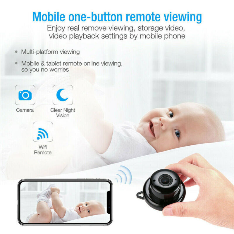 1080P Wireless Mini Security Camera – WiFi Night Vision Indoor & Outdoor CCTV Cam
