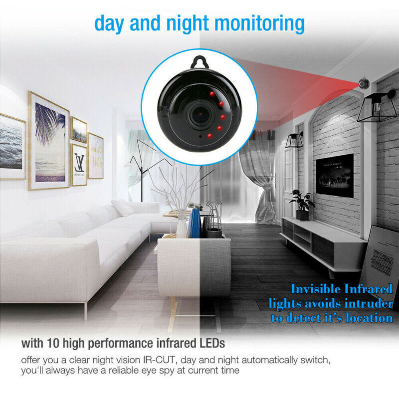 1080P Wireless Mini Security Camera – WiFi Night Vision Indoor & Outdoor CCTV Cam