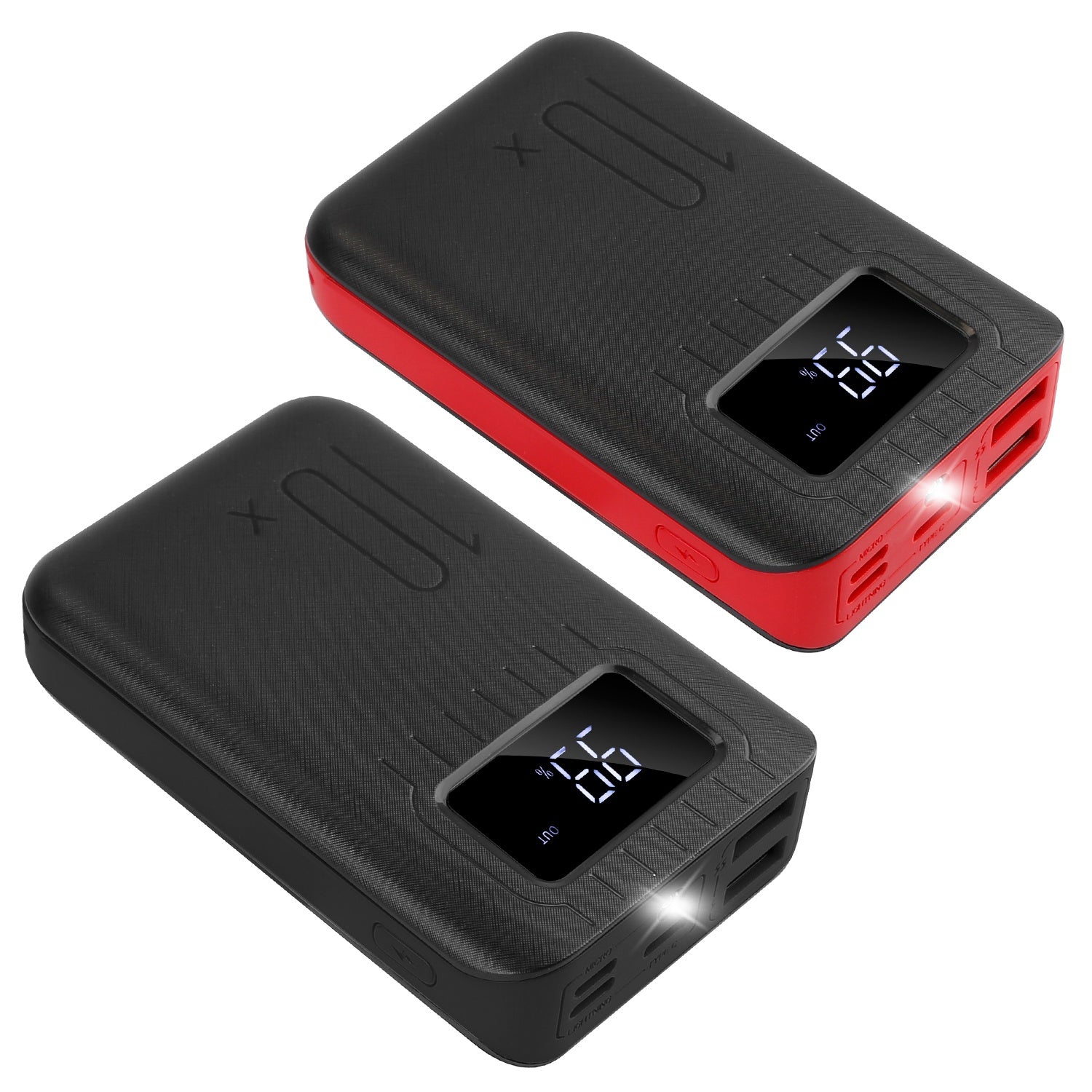10,000mAh Dual USB Power Bank with LCD Display