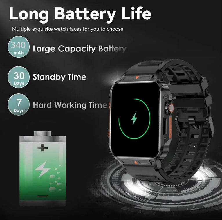L81 Outdoor Smartwatch – Bluetooth Calling, Fitness Tracker & Waterproof Sport Watch