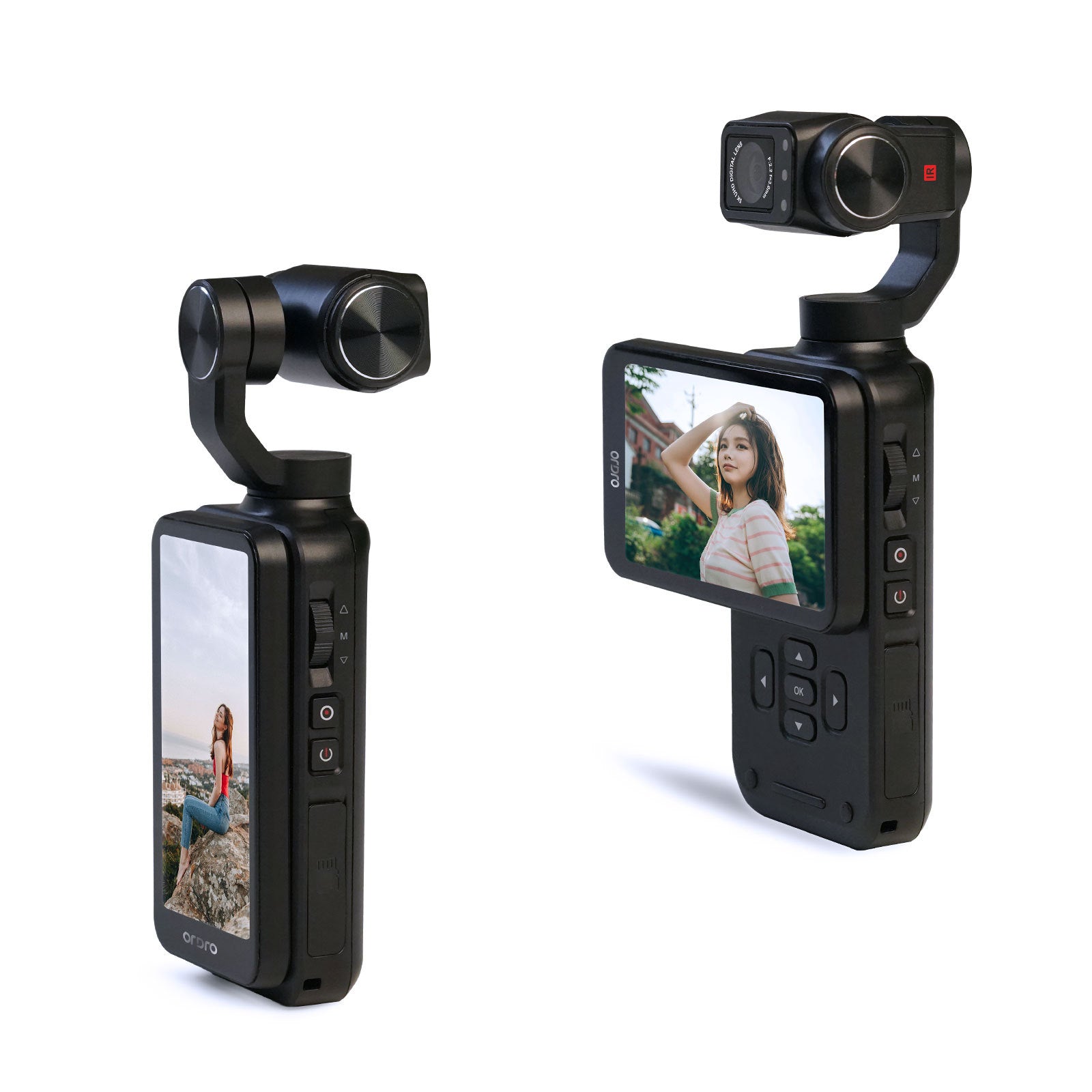 Three-axis Anti-shake PTZ Rotating Screen Camera 4K HD DV Travel Pocke