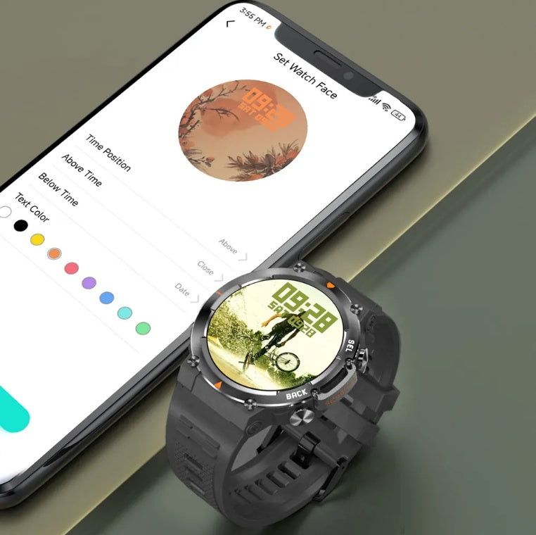 MAX18 Men Smartwatch AMOLED1.43inch Big Screen BT Calls Gesture Control Al Voice Sports Smart Watch Men