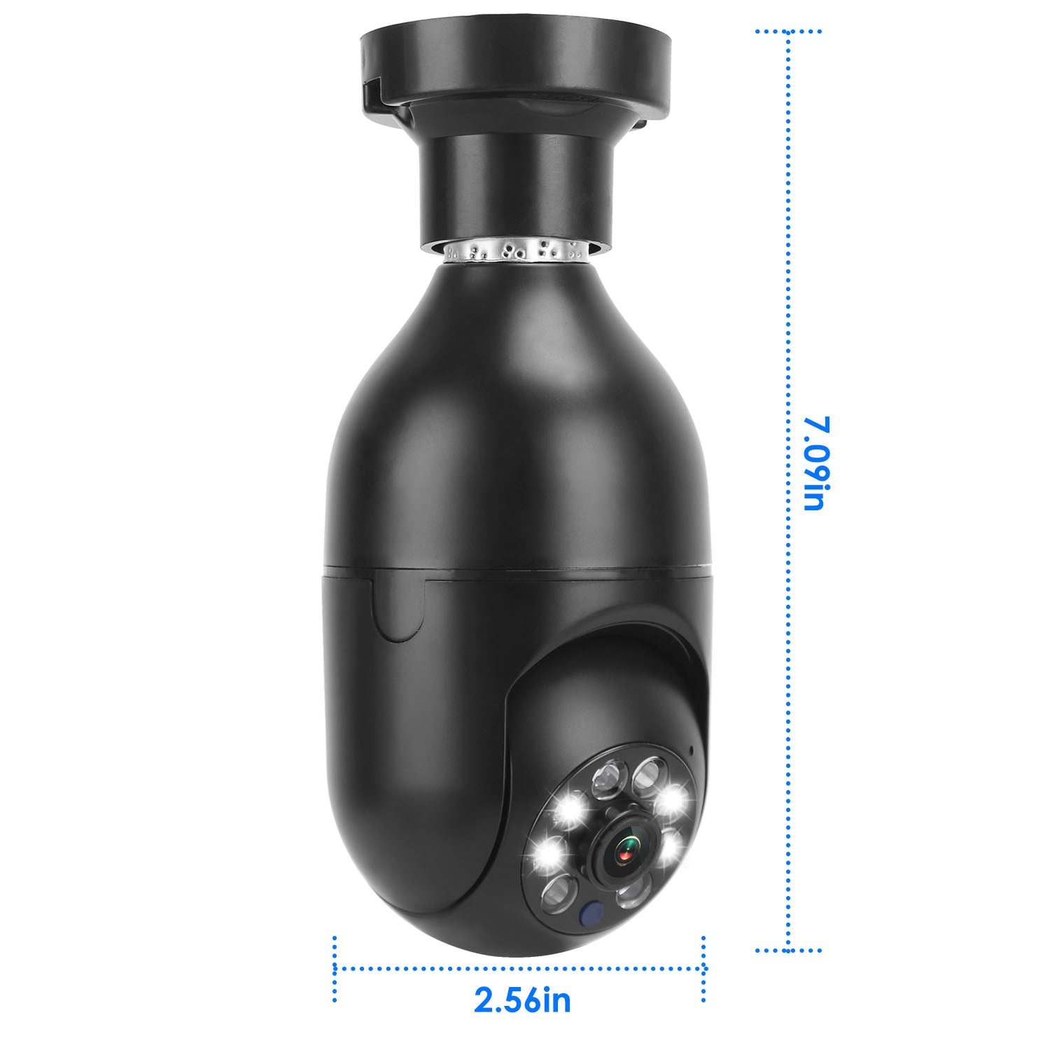 360° Smart WiFi Bulb Security Camera – 1080P Pan Tilt, Night Vision & 2-Way Audio