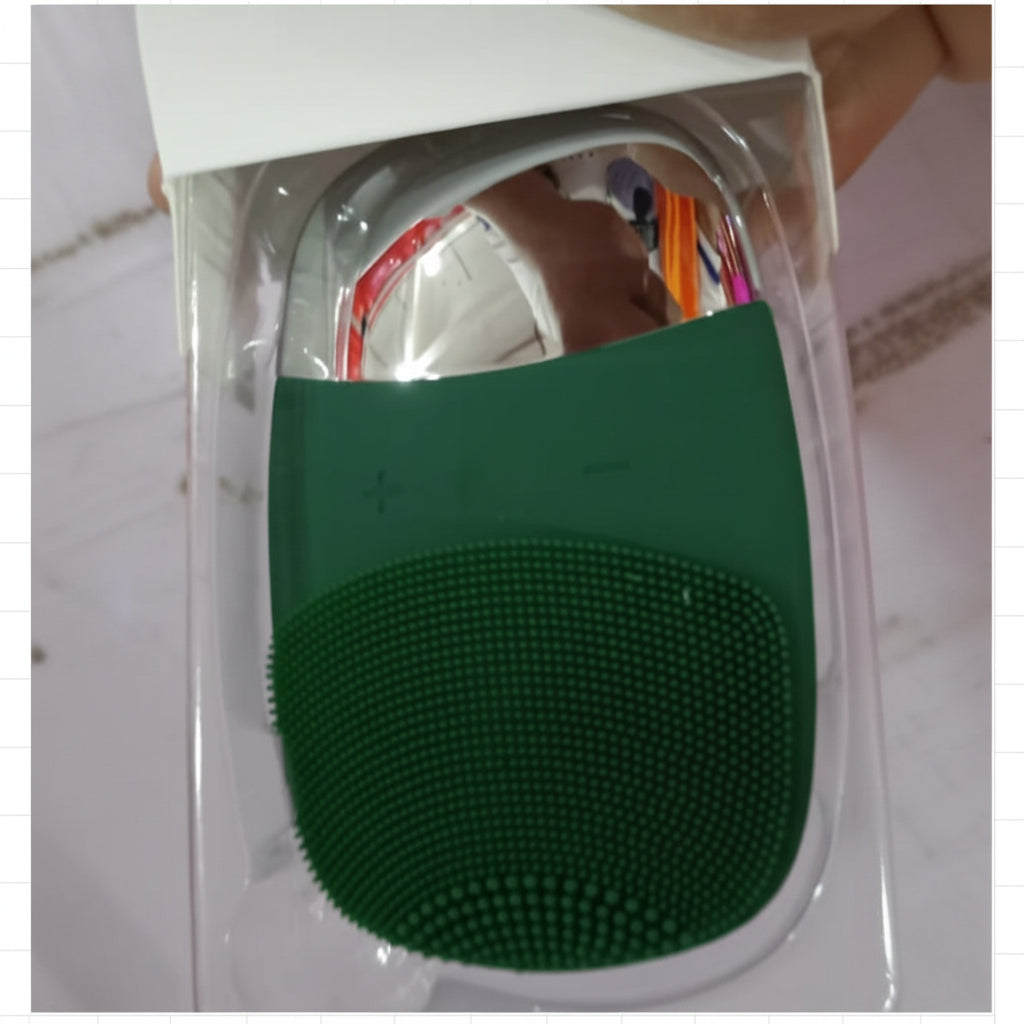 Sonic Silicone Facial Cleansing Brush – Mini Electric Face Cleanser & Skin Massager