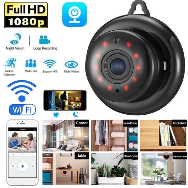 1080P Wireless Mini Security Camera – WiFi Night Vision Indoor & Outdoor CCTV Cam