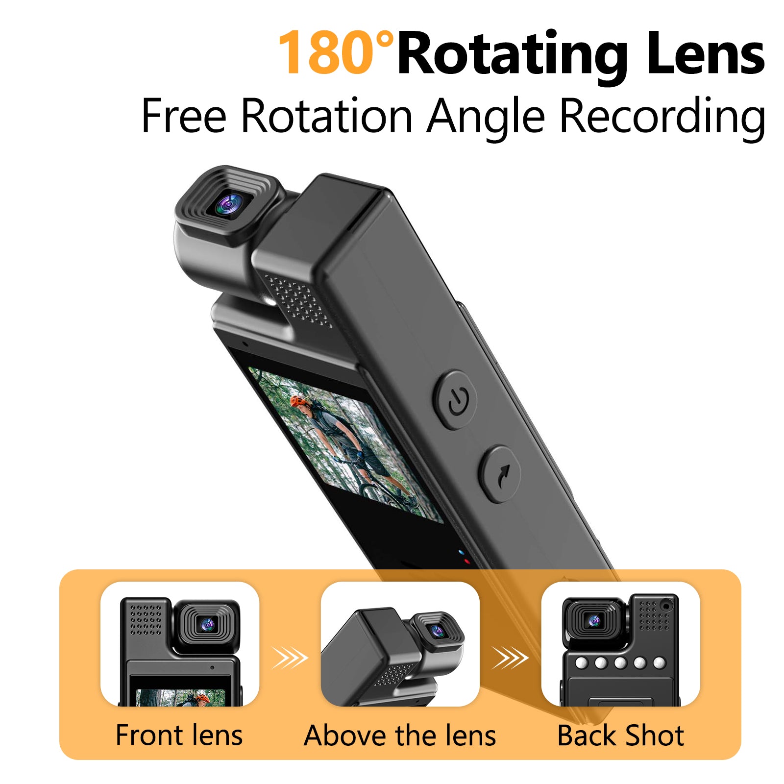 1080P Portable Body Camera – Rotatable Lens, Wearable Clip Recorder & Meeting Video Capture