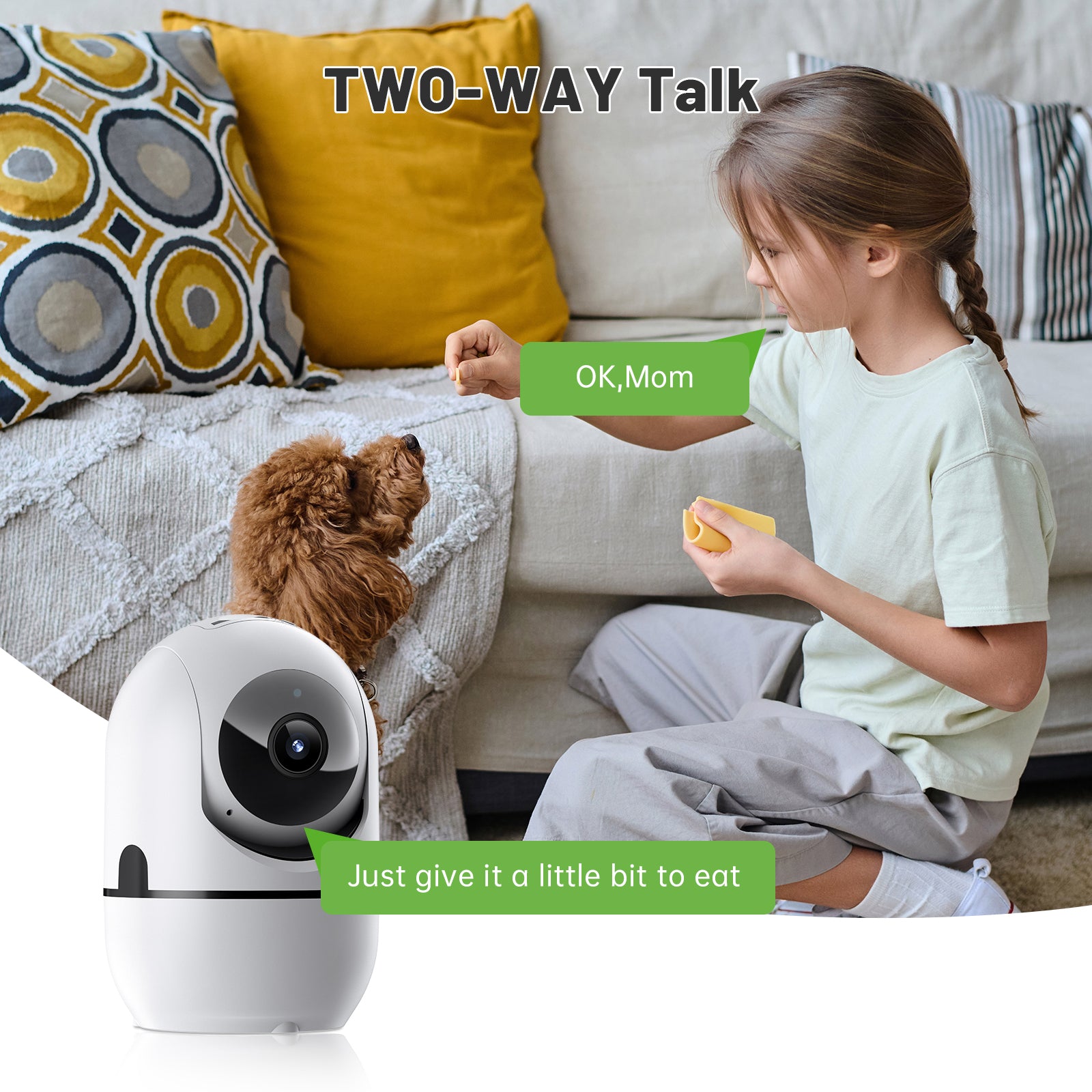2K Smart PTZ WiFi Security Camera – 2-Way Video Call, AI Tracking & Night Vision