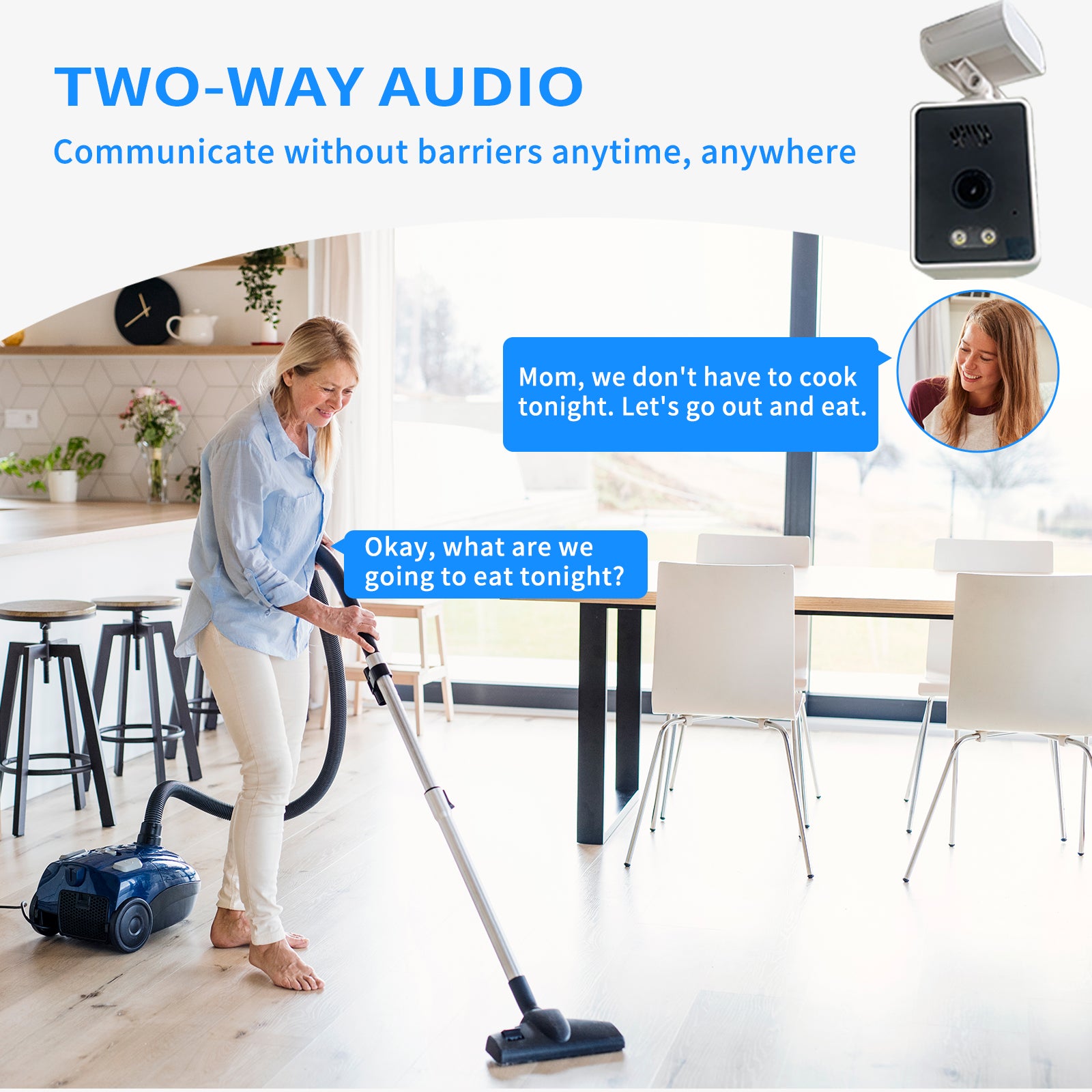 Smart Window Security Camera – HD Night Vision, 2-Way Audio & Easy No-Wire Install
