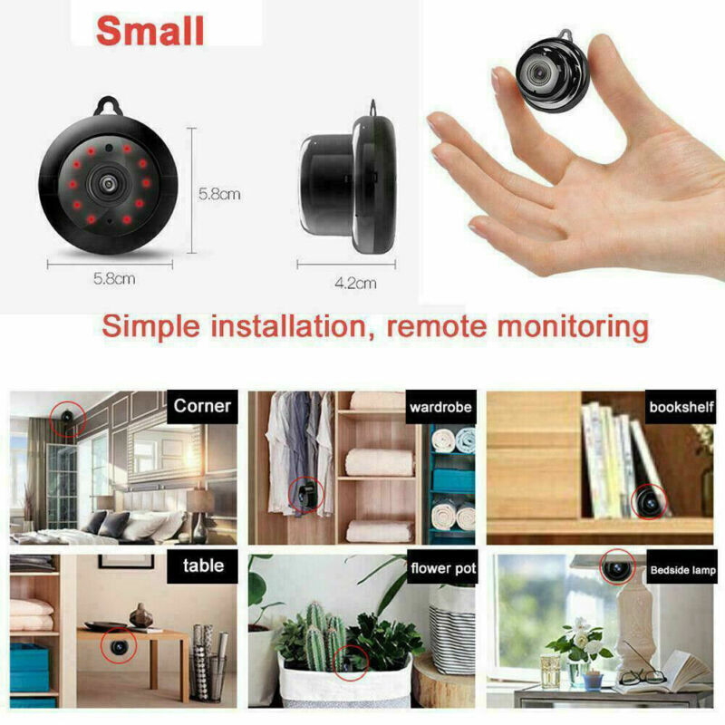 1080P Wireless Mini Security Camera – WiFi Night Vision Indoor & Outdoor CCTV Cam