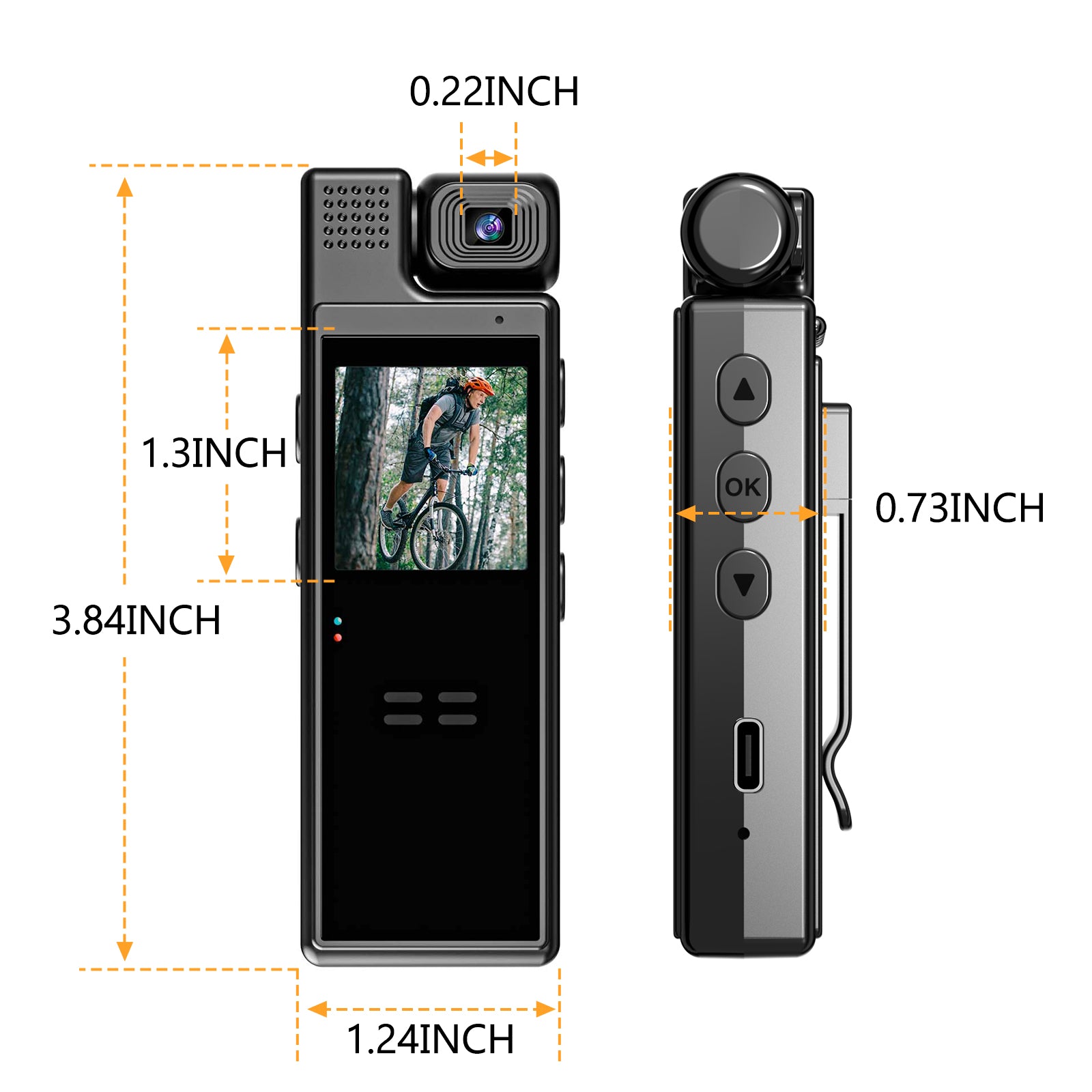 1080P Portable Body Camera – Rotatable Lens, Wearable Clip Recorder & Meeting Video Capture