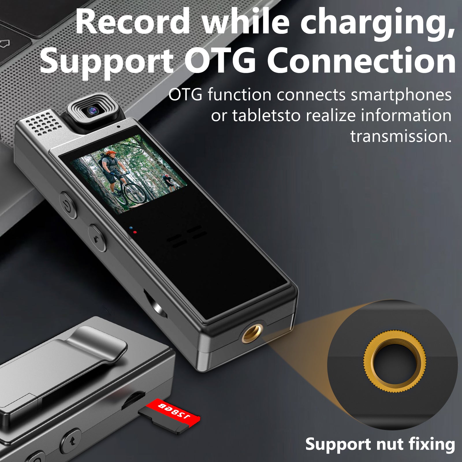 1080P Portable Body Camera – Rotatable Lens, Wearable Clip Recorder & Meeting Video Capture
