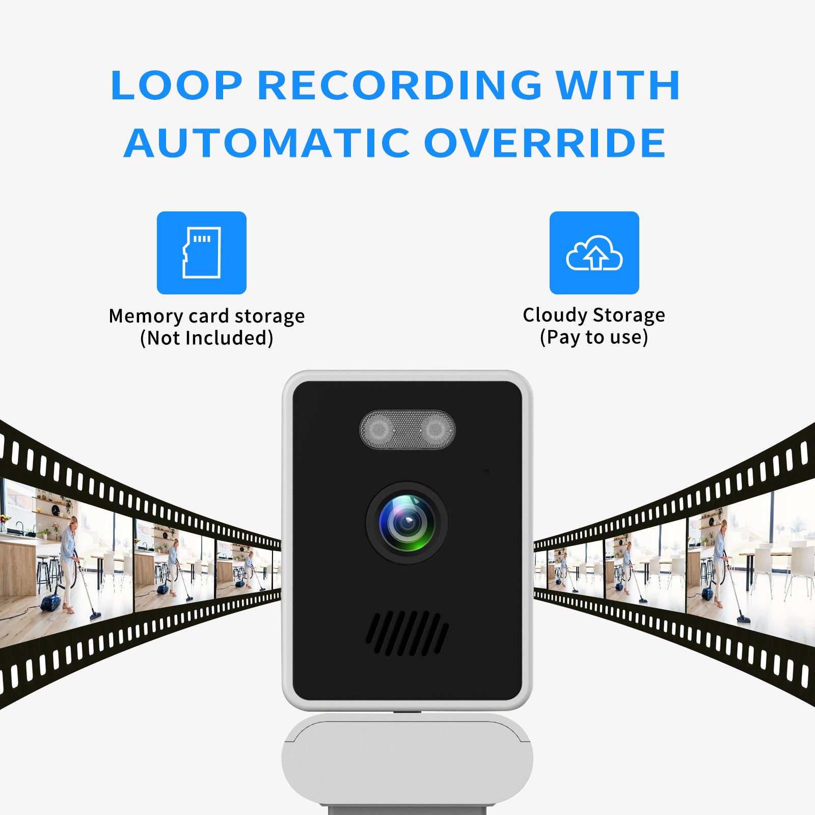 Smart Window Security Camera – HD Night Vision, 2-Way Audio & Easy No-Wire Install